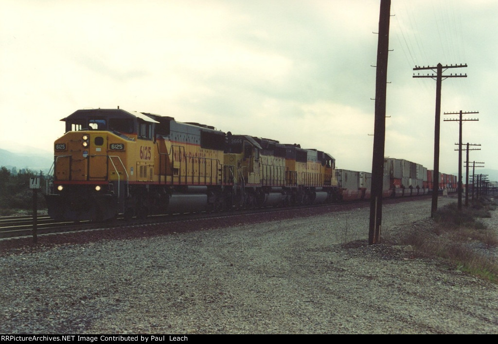 Stack train climbs east